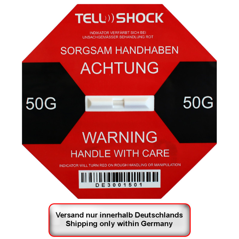 Stoßindikator TELL-SHOCK 50G Stoßindikator TELL-SHOCK 50G