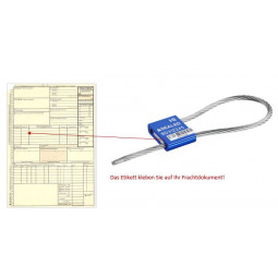 Kabelplombe CableLock mit Etikett Ø 5,0 mm und Barcode-Etikett