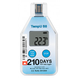 Einweg-Temperaturdatenlogger TempU S8 mit LCD Display, 10 Stück