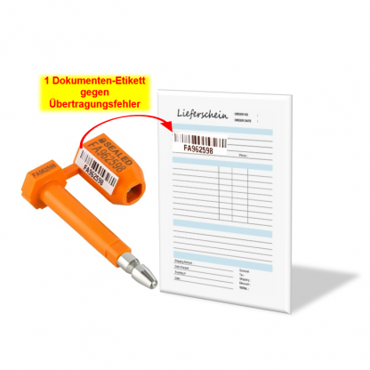 ISO certified bolt seal Lockup RIDL with removable ID label, customized