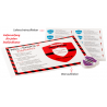 Tell-Shock 2 impact indicator with warning sticker and sticker for freight documents