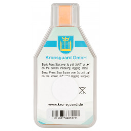 TempU S8b Single-use Data logger for temperature and humidity - Back side