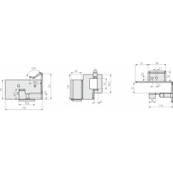 Containerschloss ABUS ConHasp 230/100 - Technische Zeichnung