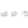 ABUS ConHasp 230/100 Containerlock - Technical drawing