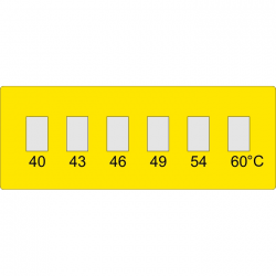 6 Felder-Temperaturmessstreifen Typ A