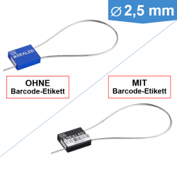 Customizable cable seal CableLock Ø 2.5 mm from 500 pieces