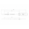 Durchziehplombe UNIVERSAL BAG SEAL mit Zacken - Technische Zeichnung