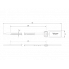 Pull-up seal UNIVERSAL BAG SEAL - Technical drawing
