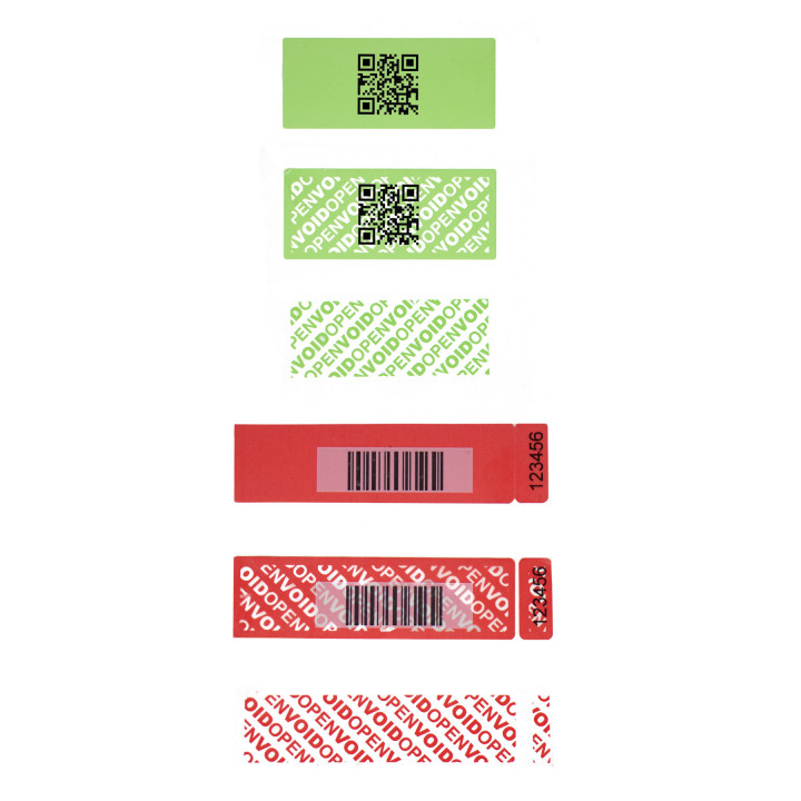 Customized Paper Security Labels EcoLab customised void messages
