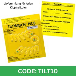Kippindikator TiltWatch Plus für geringste Neigungen