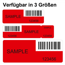 VOID Sicherheits-Etikett mit Rückstand - Verfügbar in 3 Größen