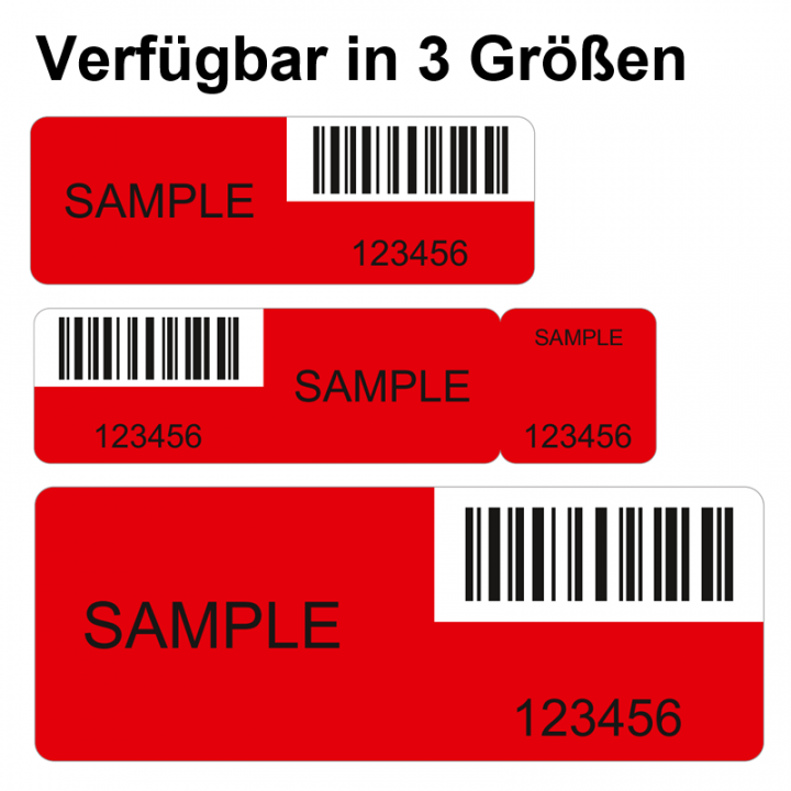 VOID Sicherheits-Etikett mit Rückstand - Verfügbar in 3 Größen