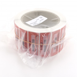 VOID security label without residue in vacuum bag