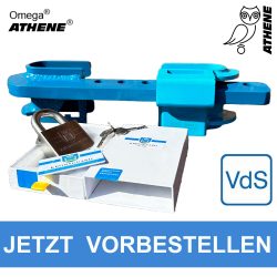 Containerschloss Omega® ATHENE® mit VdS-Zertifizierung inkl. Kronsguard PL-700 Hang-/ Bügelschloss, verschiedenschließend