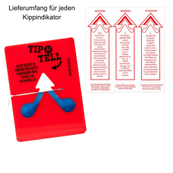 Tilt indicator Tip'N Tell