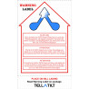 Tilt indicator Tell-A-Tilt Warning Label