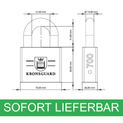 Kronsguard PL-700 havy duty padlock