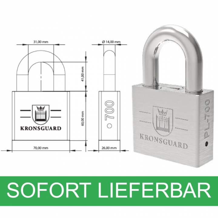 Kronsguard PL-700 heavy duty padlock