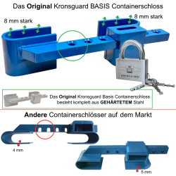The Original Kronsguard BASIS Container Lock compared to other locks on the Market