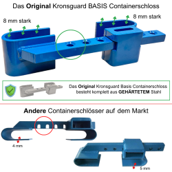 The Original Kronsguard BASIS Container Lock compared to other locks on the Market