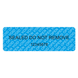 Individual VOID security labels without residue from 1,000 pcs