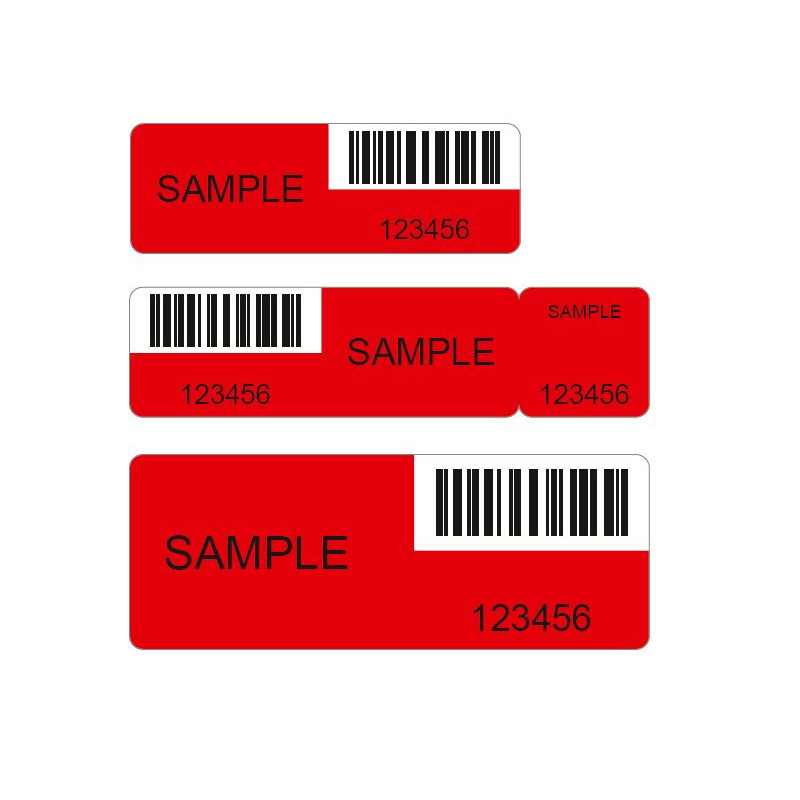 Individual VOID security labels with residue from 1,000 pcs