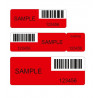 Individual VOID security labels with residue from 1,000 pcs