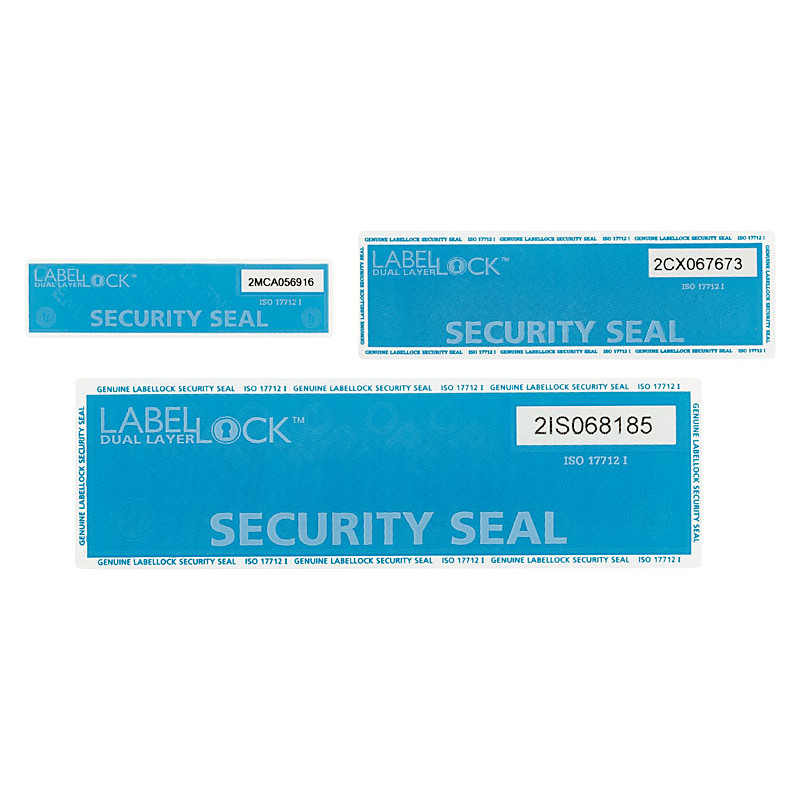 Security label dual layer, 2-layer, various sizes, 1000 pieces